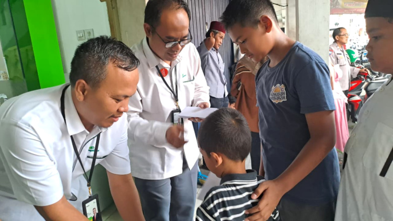 Wujud Nyata Kepedulian Sosial, Pegadaian UPS Pondok Jaya Gelar Santunan Anak Yatim Berbasis Pilar ESG. Foto ist