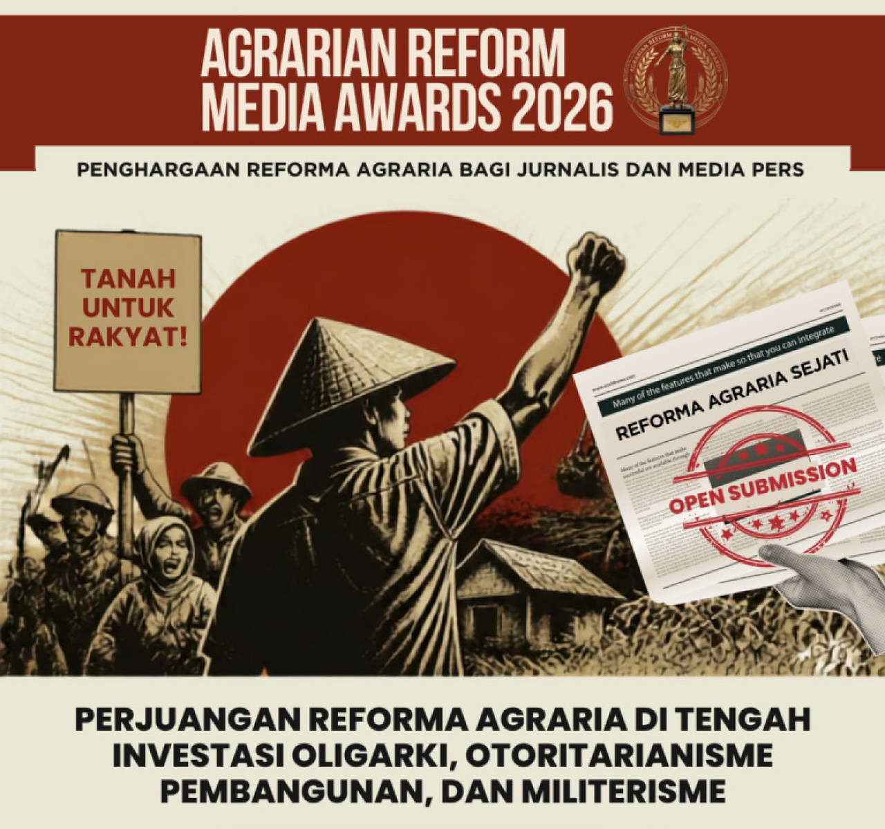 KPA Catat 341 Konflik Agraria, Penghargaan Jurnalistik ARMA 2026 Kembali Digelar