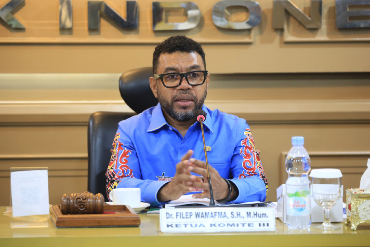 Ketua Komite III DPD RI Dr. Filep Wamafma. Foto ist