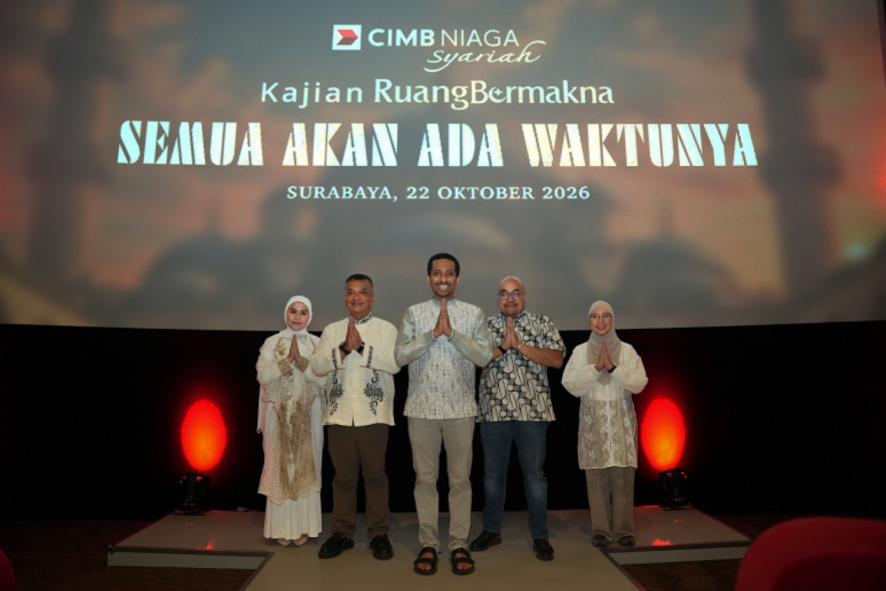 CIMB Niaga Syariah juga memperkuat hubungan dengan nasabah melalui kegiatan Kajian Ruang Bermakna di Studio 5 XXI Tunjungan Plaza, Surabaya. Foto ist